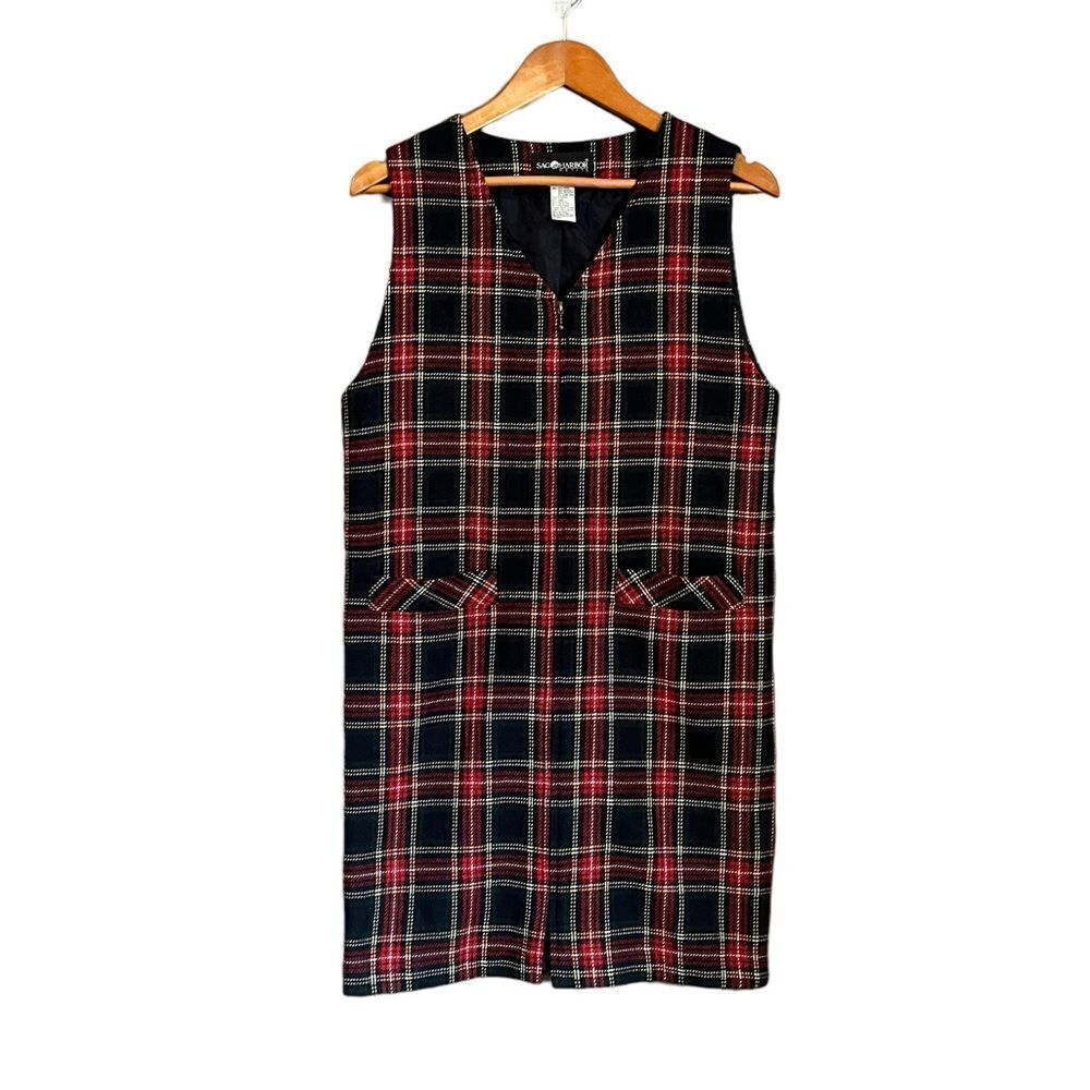 Sag Harbour wool blend zip up dress. Size 6